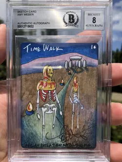 TIME WALK, ARTIST SKETCH, MAGIC MTG, POWER 9, AMY WEBER, BAS 8! - Image 1