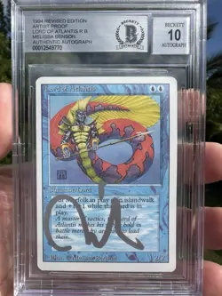 LORD OF ATLANTIS, ARTIST PROOF, REVISED, 1994 MTG, MELISSA BENSON, BAS 10! - Image 1