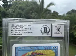 LORD OF ATLANTIS, ARTIST PROOF, REVISED, 1994 MTG, MELISSA BENSON, BAS 10!! - Image 3