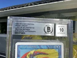 LORD OF ATLANTIS, ARTIST PROOF, REVISED, 1994 MTG, MELISSA BENSON, BAS 10! - Image 3