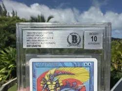 LORD OF ATLANTIS, ARTIST PROOF, REVISED, 1994 MTG, MELISSA BENSON, BAS 10! - Image 3