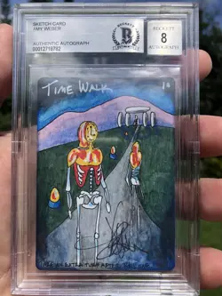 TIME WALK, ARTIST SKETCH, MAGIC MTG, POWER 9, AMY WEBER, BAS 8! - Image 1
