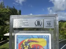LORD OF ATLANTIS, ARTIST PROOF, REVISED, 1994 MTG, MELISSA BENSON, BAS 10! - Image 3