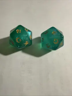 2 Magic the Gathering D20 Spindown Dice Lorwyn Eclipse - Image 1