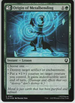 MTG Origin of Metalbending Foil NM Avatar: The Last Airbender Magic 187 - Image 1
