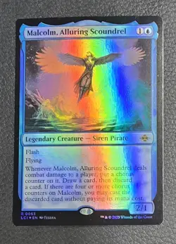 Malcolm, Alluring Scoundrel The Lost Caverns of Ixalan Foil MTG Magic - Image 1