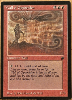 LIMITED EDITION Legends Vintage MtG Wall of Opposition Unplayed NM - Image 1