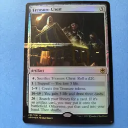 Treasure Chest Adventures in the Forgotten Realms Mtg Misprint Ink Error Smear - Image 1