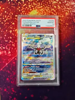 PSA 10 Darkrai VSTAR GG50 Crown Zenith Galarian Gallery Pokemon Card - Image 1