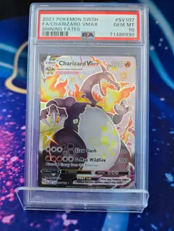 PSA 10 Charizard VMAX Shiny #SV107 Shining Fates Full Art Pokemon Card PSA10GEM - Image 1