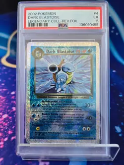 PSA 5 Dark Blastoise Rev Holo Legendary Collection 2002 #4 Pokemon Card - Image 1