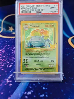 PSA 10 Venusaur Holo Celebrations Classic Base Set Pokemon Card GEM MINT PSA! - Image 1