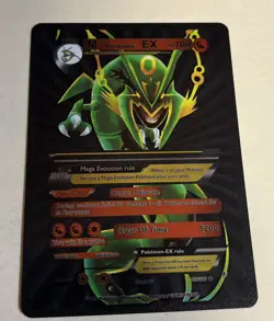 Legendary Rayquaza EX Mega Archiord Black Foil Custom Card Pokemon - Image 1