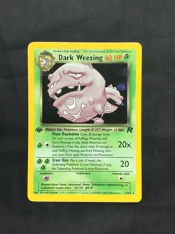 Pokemon Cards: Team Rocket 1st Edition Rare Holo: Dark Weezing 14/82 - Image 1