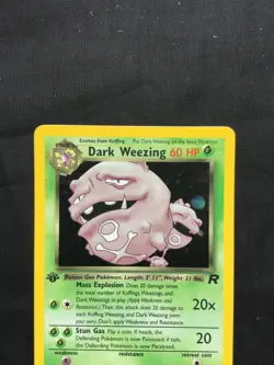 Pokemon Cards: Team Rocket 1st Edition Rare Holo: Dark Weezing 14/82 - Image 2