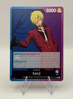 One Piece CCG Sanji (041) OP12-041 Legacy of the Master Regular Leader Card - Image 1