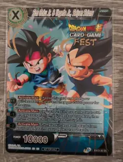 Son Goku Jr & Vegeta Jr Saiyan Scions Foil Dragon Ball Super Card Game FEST Gold - Image 1