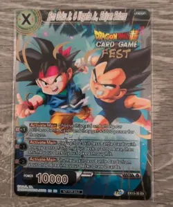 Son Goku Jr & Vegeta Jr Saiyan Scions Foil Dragon Ball Super Card Game FEST Gold - Image 2