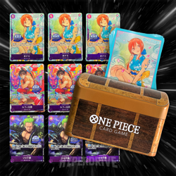 UNSEALED Treasure Chest TC-01 Zoro Luffy Nami cards, sleeves, tin | Set of 9 - Image 1