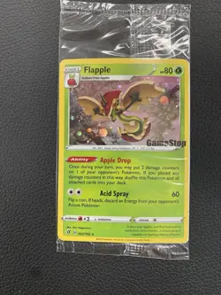 Pokemon TCG Flapple Promo Holo Card #22 GameStop Exclusive Stamped SEALED IN BAG - Image 1