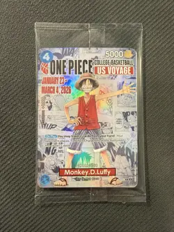 One Piece Monkey.D.Luffy US College Basketball Promo Card & Poster - Image 3