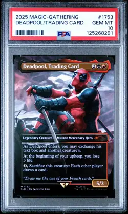 2025 MTG Secret Lair DEADPOOL TRADING CARD 1753 PSA 10 - Image 1