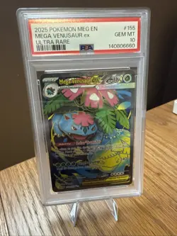 Pokemon Mega Evolution Mega Venusaur EX Ultra Rare Card 155/132 PSA 10 - Image 1