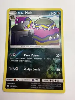 Alolan Muk 131/236 Cosmic Eclipse Reverse Holo Rare Pokemon Card - Image 1
