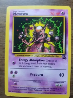 Mewtwo Promo No. 14 English Pokemon Rare Card Mint - Image 1