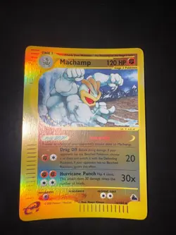 PSA 8 Machamp 16/144 Skyridge Reverse Holo E Reader Pokemon Card NEARMINT - Image 1