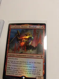 Purphoros, Bronze-Blooded Theros Beyond Death Foil Magic Card NM Condition - Image 2