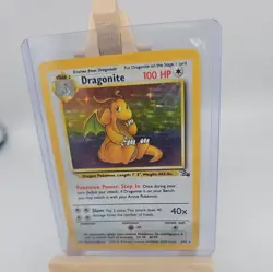 1999 Pokemon TCG Fossil 4/62 Dragonite Holo Card raw - Image 2