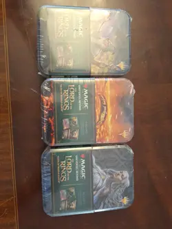 MTG: Universes Beyond LOTR Tales of Middle Earth Sealed Tin Set of 3 NEW SEALED - Image 1