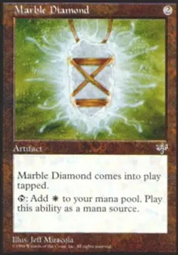 Heavy Play, English MTG Regular Marble Diamond Mirage Magic the Gathering - Image 1
