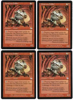 Dwarven Driller x4 4x 2002 Judgment PLAYSET Red Uncommon Creature MTG SP-NM AZ2 - Image 1