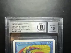 LORD OF ATLANTIS, ARTIST PROOF, REVISED, 1994 MTG, MELISSA BENSON, BAS 10!! - Image 3
