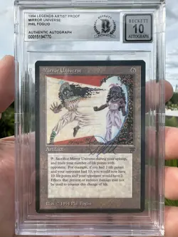 MIRROR UNIVERSE, ARTIST PROOF, LEGENDS, 1994 MTG, PHIL FOGLIO, ONLY 100 PRINTED! - Image 1