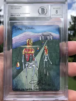 TIME WALK, ARTIST SKETCH, MAGIC MTG, POWER 9, AMY WEBER, BAS 8! - Image 1
