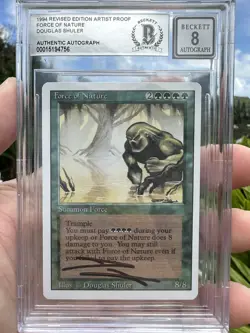FORCE OF NATURE, ARTIST PROOF, REVISED, 1994 MTG, DOUGLAS SHULER, BAS 8 - Image 1