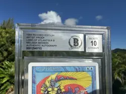 LORD OF ATLANTIS, ARTIST PROOF, REVISED, 1994 MTG, MELISSA BENSON, BAS 10! - Image 3