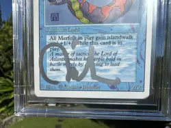 LORD OF ATLANTIS, ARTIST PROOF, REVISED, 1994 MTG, MELISSA BENSON, BAS 10! - Image 4