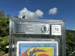 LORD OF ATLANTIS, ARTIST PROOF, REVISED, 1994 MTG, MELISSA BENSON, BAS 10! - Image 3