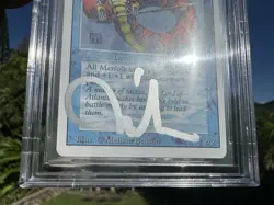 LORD OF ATLANTIS, ARTIST PROOF, REVISED, 1994 MTG, MELISSA BENSON, BAS 10! - Image 4