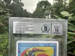 LORD OF ATLANTIS, ARTIST PROOF, REVISED, 1994 MTG, MELISSA BENSON, BAS 10!! - Image 3