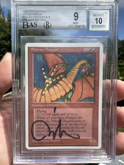 SHIVAN DRAGON, ARTIST PROOF, 4TH ENGLISH, 1995 MTG, MELISSA BENSON, 50 PRINTED! - Image 1