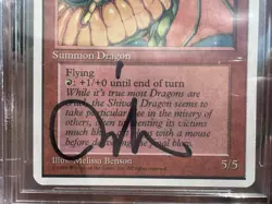 SHIVAN DRAGON, ARTIST PROOF, 4TH ENGLISH, 1995 MTG, MELISSA BENSON, 50 PRINTED! - Image 5
