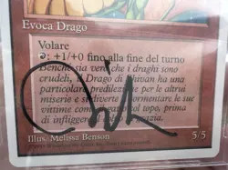 SHIVAN DRAGON, ARTIST PROOF, 4TH EDITION, ITALIAN, 1995 MTG, MELISSA BENSON - Image 5