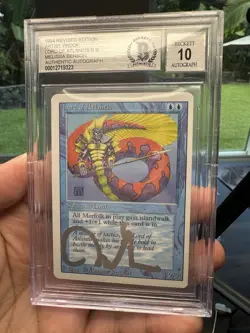 LORD OF ATLANTIS, ARTIST PROOF, REVISED, 1994 MTG, MELISSA BENSON, BAS 10! - Image 2