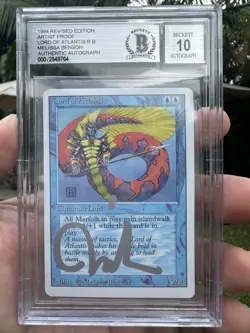 LORD OF ATLANTIS, ARTIST PROOF, REVISED, 1994 MTG, MELISSA BENSON, BAS 10!! - Image 1