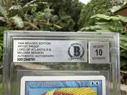 LORD OF ATLANTIS, ARTIST PROOF, REVISED, 1994 MTG, MELISSA BENSON, BAS 10!! - Image 3